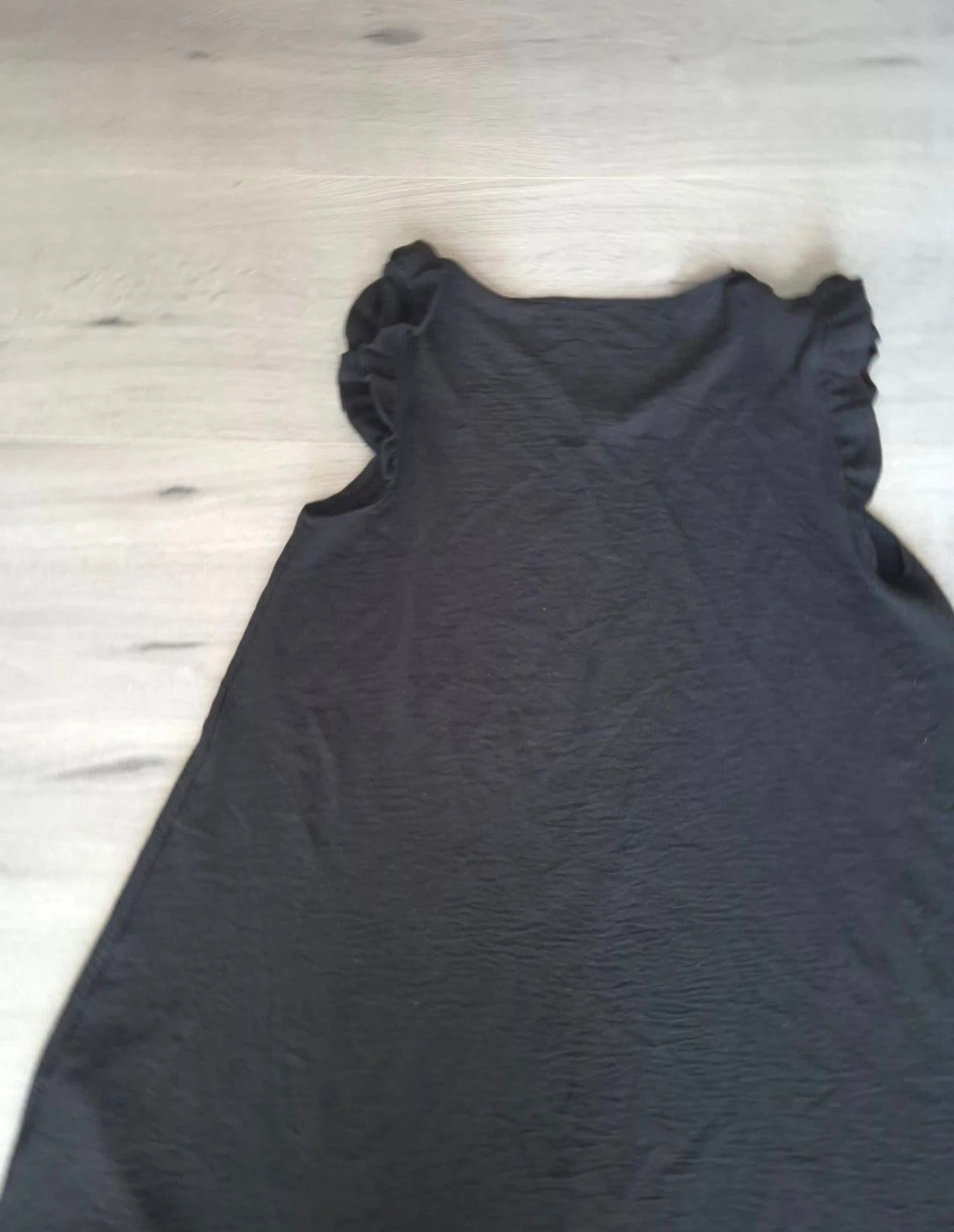 Zwarte Zomerjurk met Ruffles / Ruffles Schouders & Zomen 2XL  – photo 2